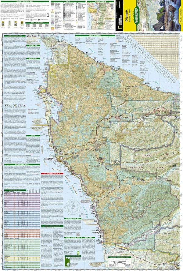 Olympic National Park Map (National Geographic Trails Illustrated Map, 216) - Image 4